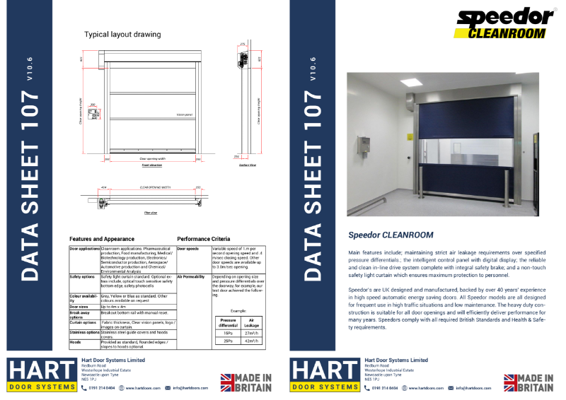 High Speed Door - Speedor Mini Datasheet | NBS Source