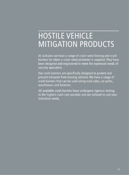 Hostile Vehicle Mitigation Applications