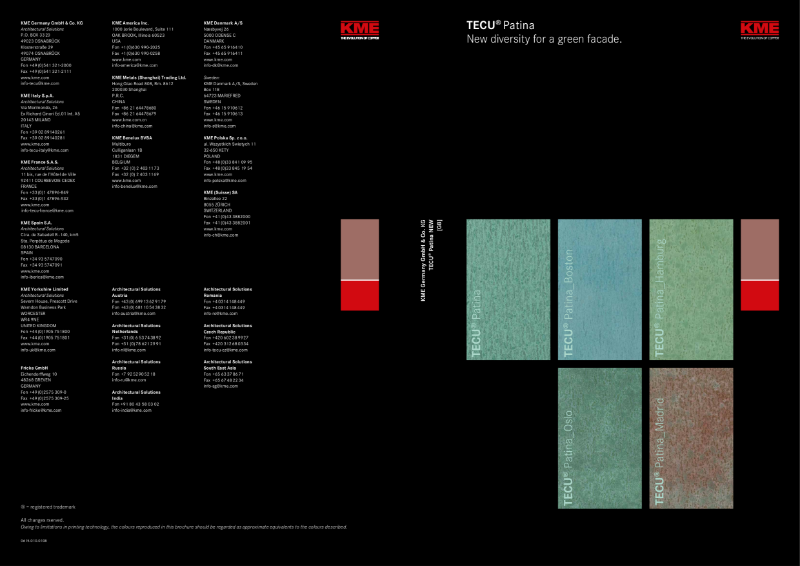 KME TECU Patina Copper Brochure