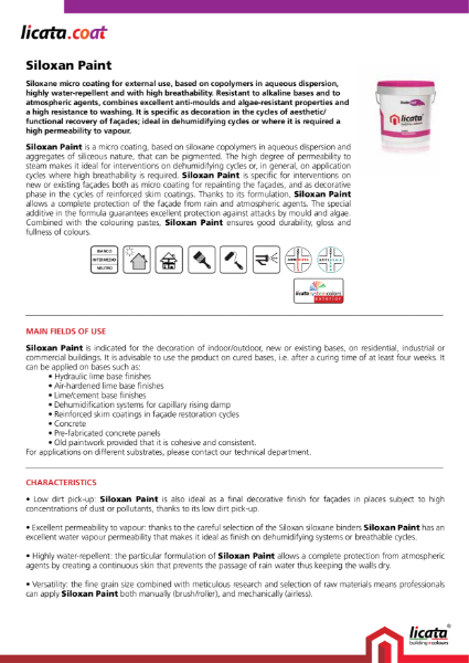 Licata Siloxan Paint - Silicone Paint