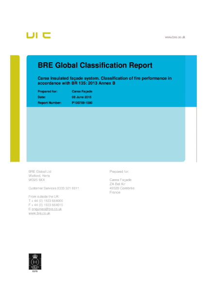 BRE Global Classification Report