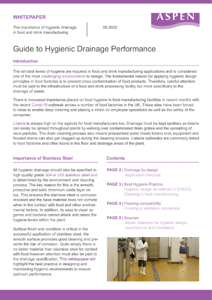 Guide to hygienic performance