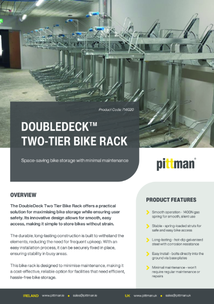 DoubleDeck™ Two-Tier Bike Rack - Data Sheet