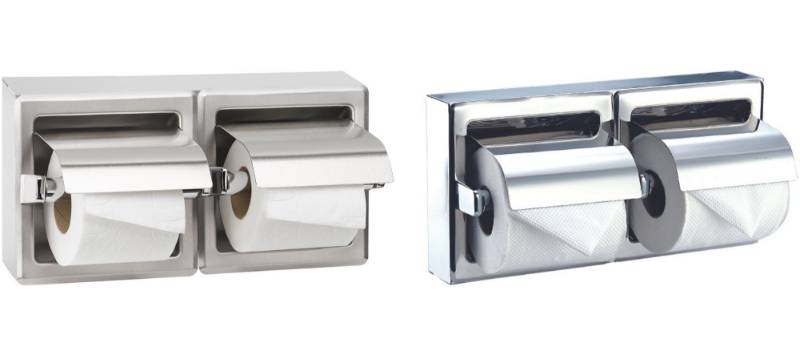 Mediclinics Stainless Steel Double Toilet Roll Holder