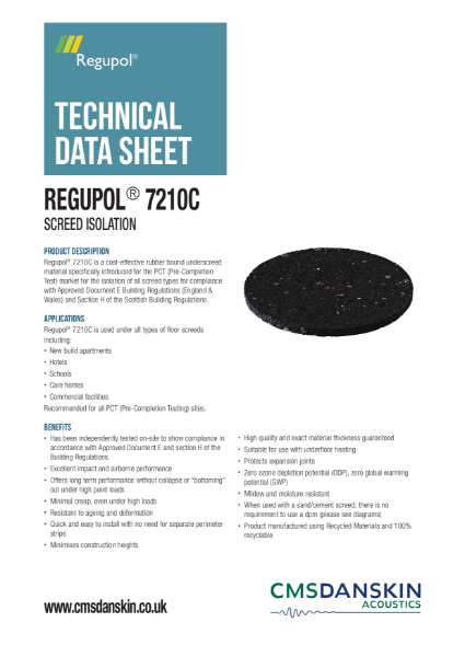 CMS Danskin Acoustics Regupol 7210C TDS