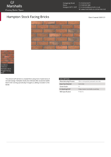 Hampton Stock Facing Brick