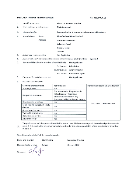 DOP Historic Casement Window