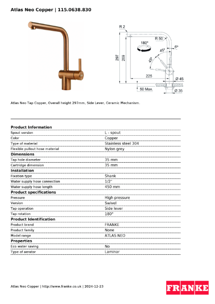 Product Sheet 115.0638.830