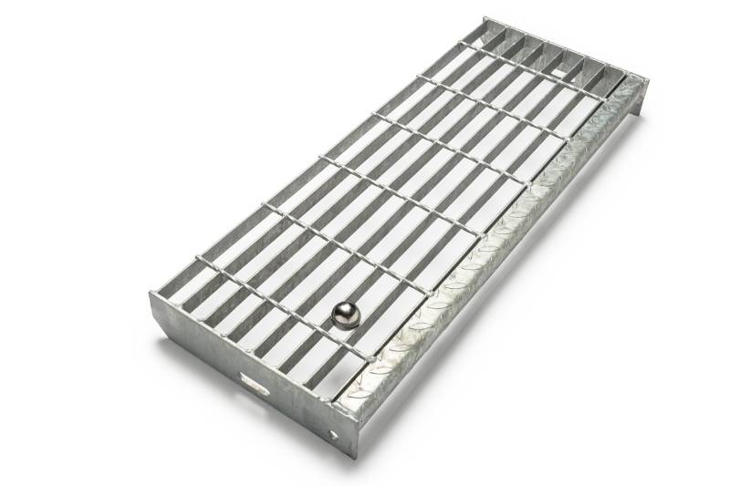 Steel Stair Treads - 35mm Ball Proof  - Open Steel Grating
