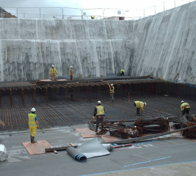 Basement waterproofing at Ardley Energy from Waste Plant