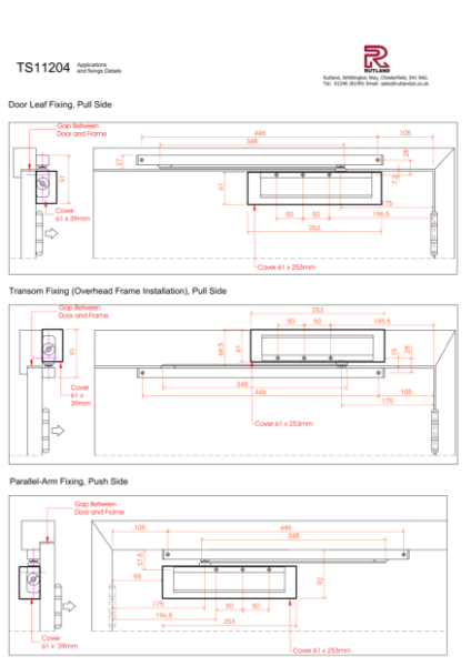 TS.11204 Dimensional Line Drawings