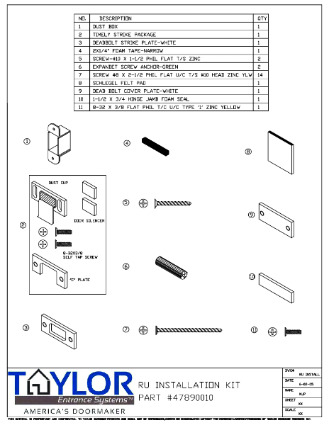 Remodeler Frame | Install Kit