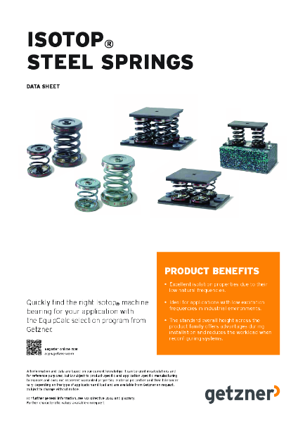 Data sheet Isotop Steel Springs EN