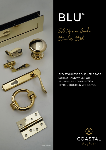 BLU PVD Stainless Satin Brass Suited Hardware