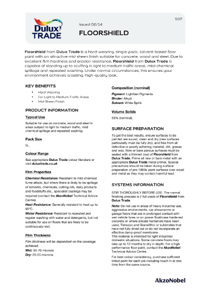 Dulux Trade Floorshield TDS