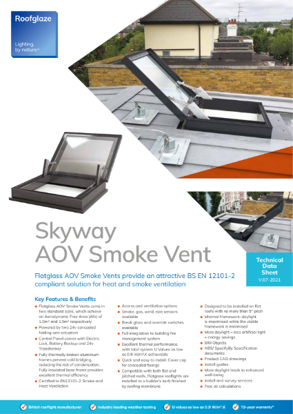 AOV Smoke Vent Flatglass Rooflight