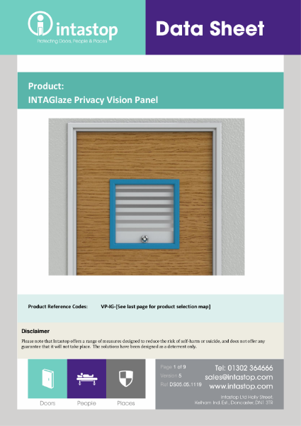 INTAGlaze Privacy Vision Panel Data Sheet