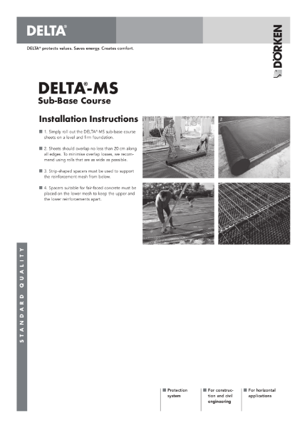 Delta-MS Sub-base Course Installation Instructions