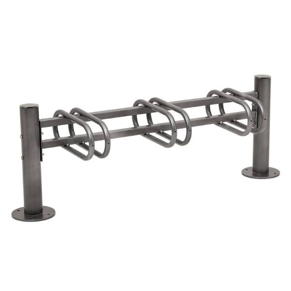 Province Bicycle Racks with brushed stainless steel top cap