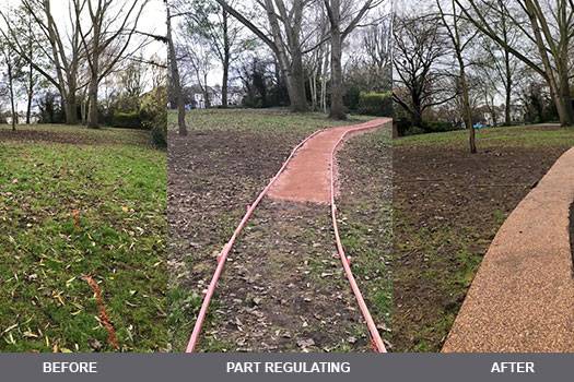 'NO-DIG' RESIN BOUND SURFACING SOLUTION FOR PARK IN PUTNEY, LONDON