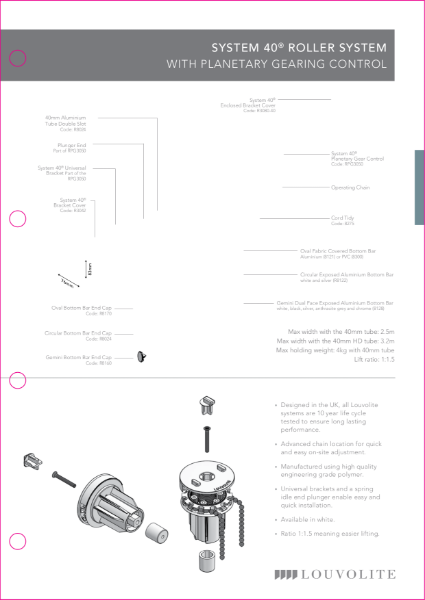 Roller System 40® with Planetary Gear Control