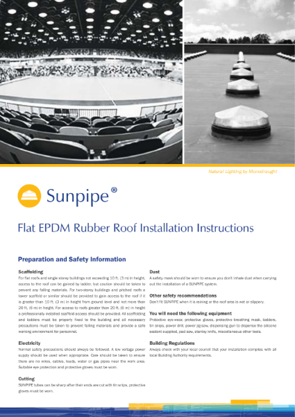 Flat Rubber Roof Install Instructions