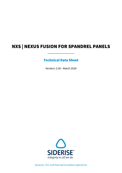 Siderise NXS  Nexus Fusion for spandrel panels – Technical Data v2.00