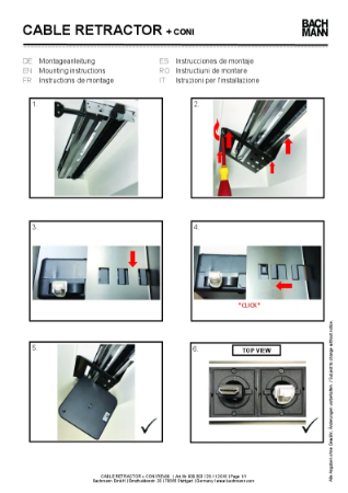 Asennusohjeet - 930.503 CABLE RETRACTOR