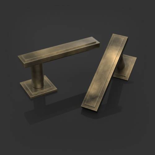 ANTHONY Lever Handle on Square Rose