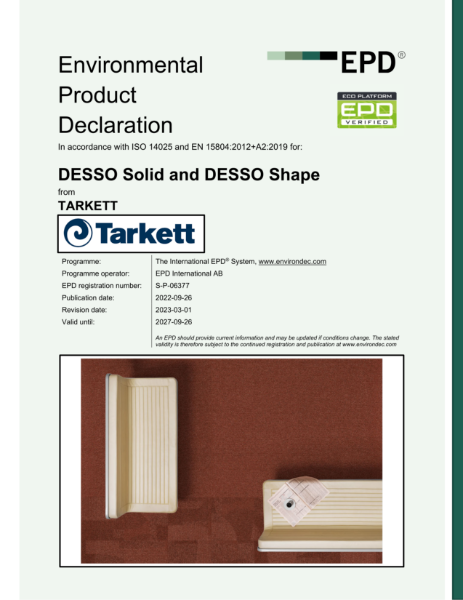 EPD - DESSO Shape & DESSO Solid