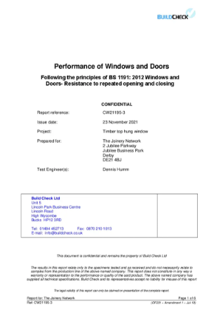 W21195-3 top hung BS 1191 cycling report