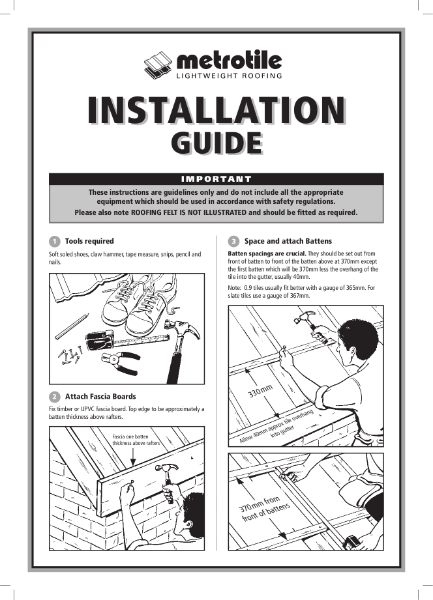 Metrotile Bond and Slate Installation Guide