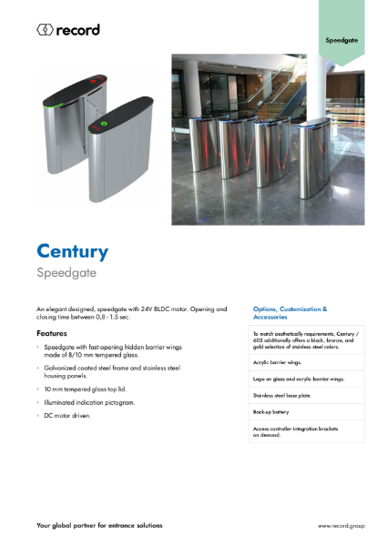 Century Compact CA 100 105 Speed Gate