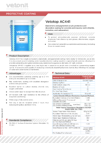 TDS - Vetotop AC441 - Protective Coating - EN