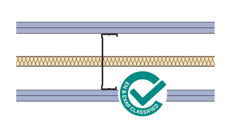 Siniat Single Frame Metal Stud Partition CS14R-215dB-25G