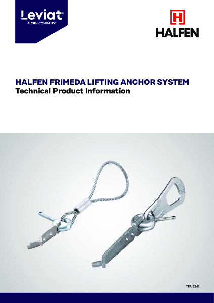 HALFEN FRIMEDA Lifting Anchor System - Technical Product Information