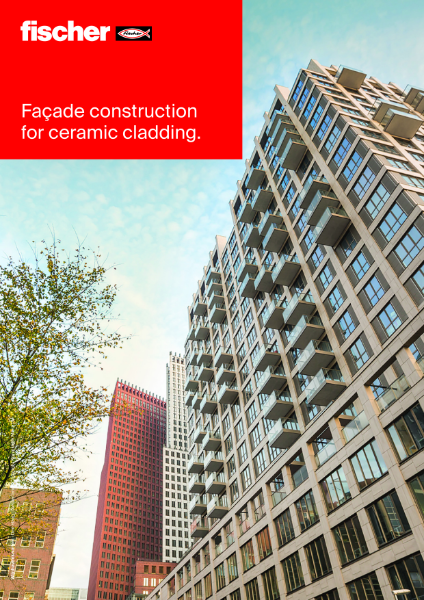 Façade construction  for ceramic cladding