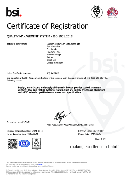 Sheerline ISO 9001:2015