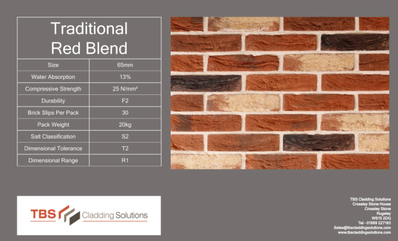 Product Data Sheet Traditional Red Blend brick Slip