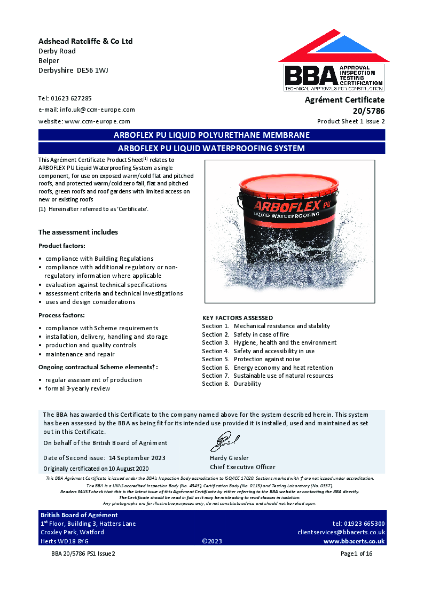 BBA Agrément Certificate