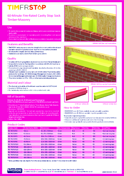 Timloc Building Products 2025 Datasheet - TIMFRSTOP Timber-Masonry