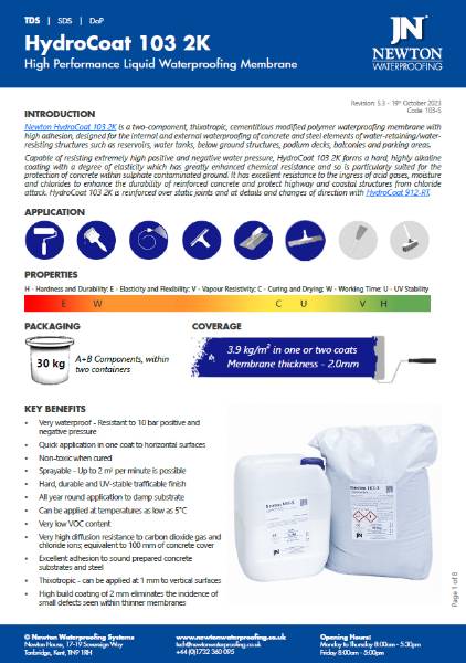 HydroCoat 103 2K - Technical Data Sheet