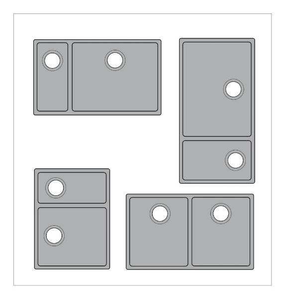 Series A Double - Sinks - Stainless Steel Sink Bowl Combination