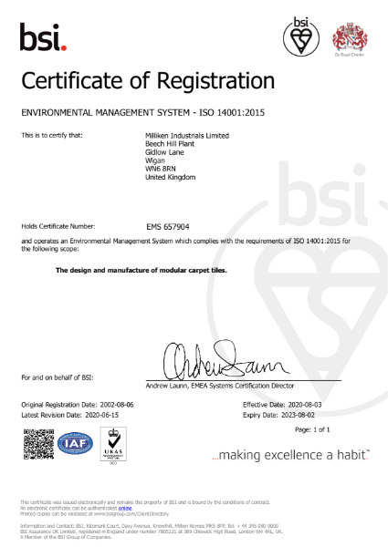 ISO 14001 Certificate