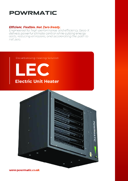 Powrmatic LEC Electric Unit Heater Trade Brochure