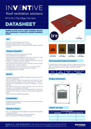 Flat Edge Roof Tile Vent