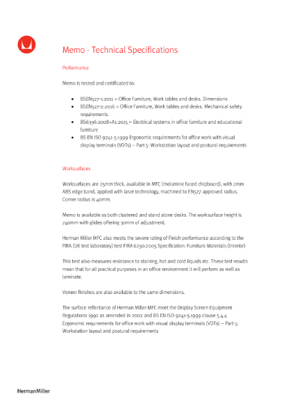 Memo - Technical Specification