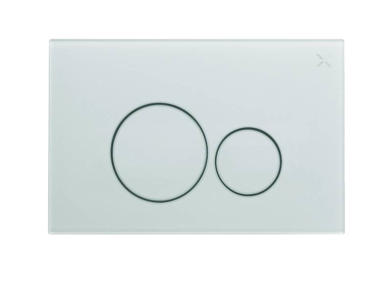 Glass Dual Flush Plate