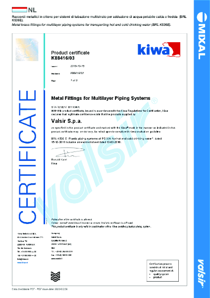 Mixal & Pexal Brass KIWA