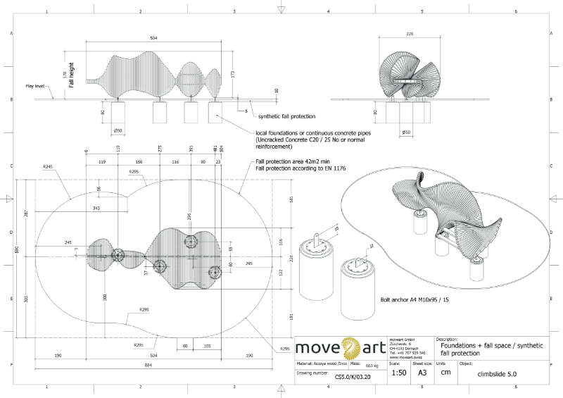 Climbslide 5.0 K Drawing Foundation Plan